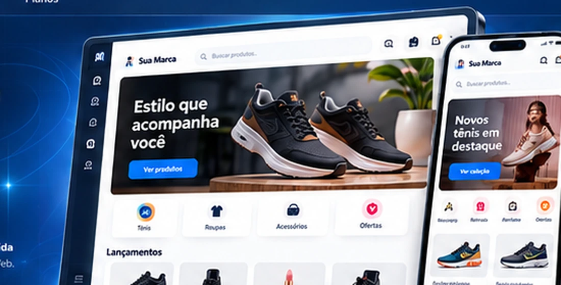 Exemplos visuais de aplicativos em telas de celular